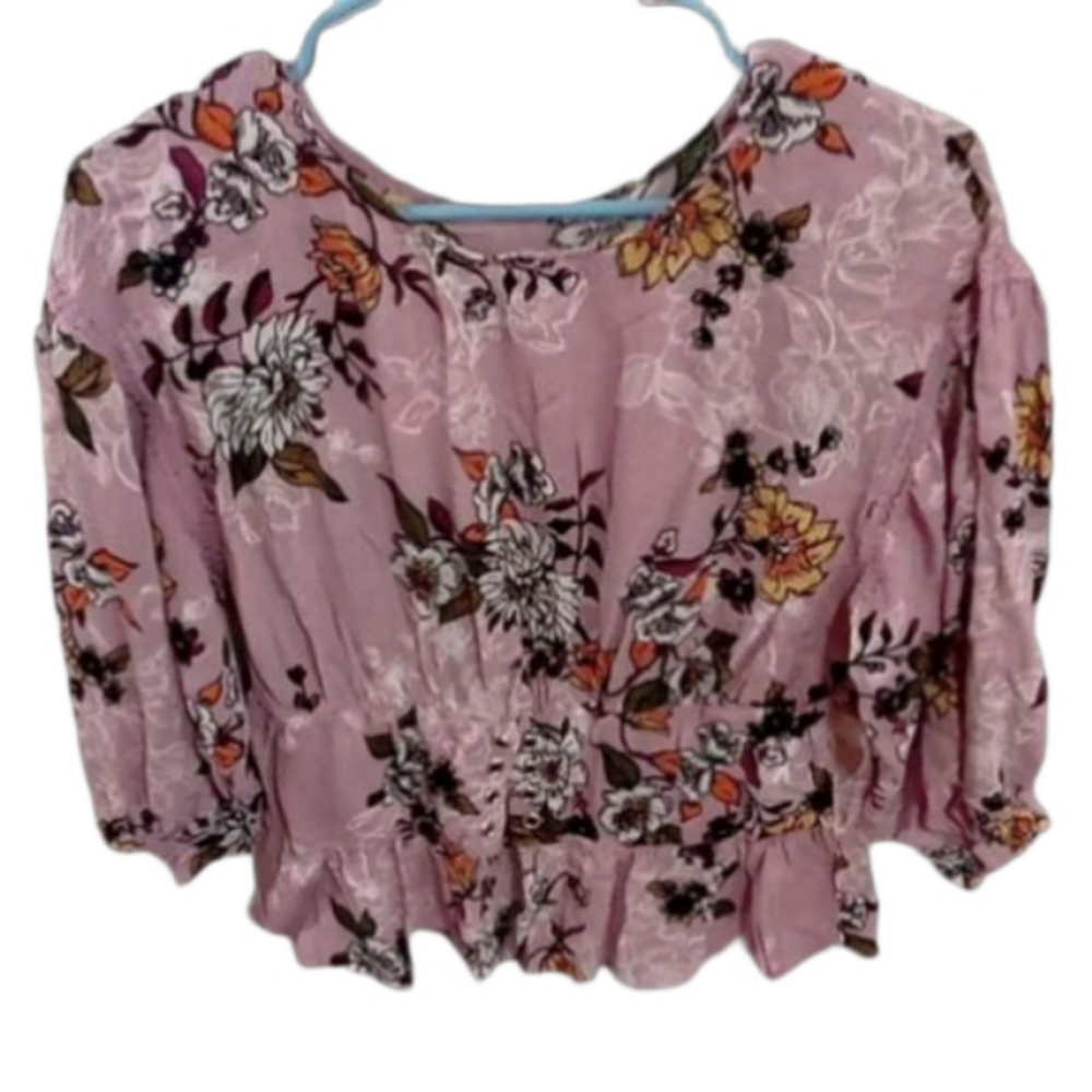( 340 )  floral summer blouse